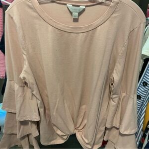 Belle Sky Blush Long Sleeve Top